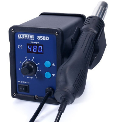 Паяльный фен Element 858D электрический 700Вт макс.t=480 (15291)