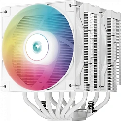 Устройство охлаждения(кулер) Deepcool AG620 Digital ARGB Soc-AM5/AM4/1200/1700/1851 белый 4-pin 29.4dB Al+Cu LCD 260W 1370gr Ret (R-AG620-WHADMN-G-2)