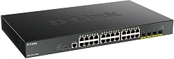 Коммутатор D-Link DGS-1250-28XMP/RU/A1A 24x1Гбит/с 4SFP+ 24PoE 370W управляемый