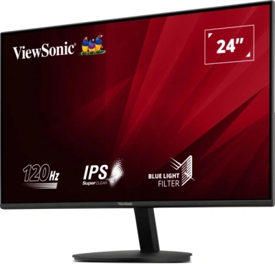 Монитор ViewSonic 23.8" VA24E1-H черный IPS LED 5ms 16:9 HDMI матовая 1500:1 250cd 178гр/178гр 1920x1080 120Hz VGA FHD 5.2кг