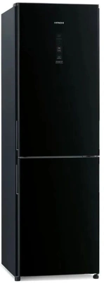 Холодильник Hitachi R-BG410PUC6X GBK 2-хкамерн. черный стекло инвертер