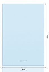 Блокнот Deli 22283LT-BLUE 210х143мм искусст. кожа 96л голубой