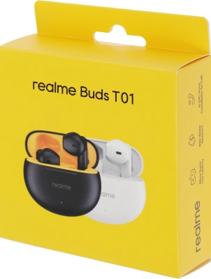 Гарнитура вкладыши Realme Buds T01 белый беспроводные bluetooth в ушной раковине (6941764436206)