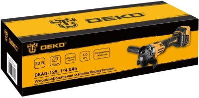 Углошлифовальная машина Deko DKAG-125 9000об/мин рез.шпин.:M14 d=125мм (083-1063)