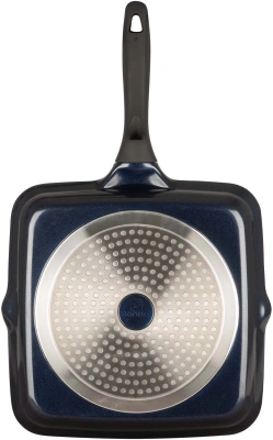 Сковорода-гриль Rondell Royal Blue RDA-1546 квадратная 28см покрытие: Eclipse HB ручка несъемная (без крышки) синий