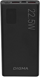 Мобильный аккумулятор Digma DGPF10A 10000mAh QC3.0/PD3.0 22.5W 3A 2xUSB-A/USB-C черный (DGPF10A22PBK)