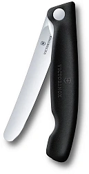 Нож кухонный Victorinox Swiss Classic 6.7803.F стальной столовый лезв.110мм прямая заточка черный карт.коробка