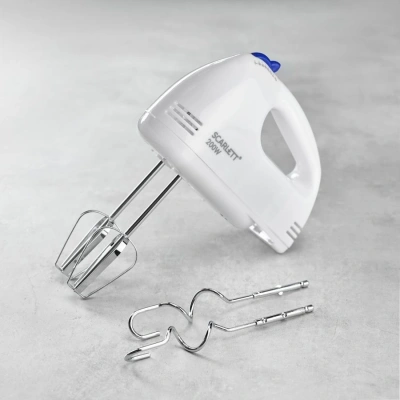 Миксер ручной Scarlett SC-HM40S03 200Вт белый/синий