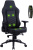 Кресло игровое Cactus CS-CHR-0112BL-M с вибромассажем черный эко.кожа с подголов. крестов. черный