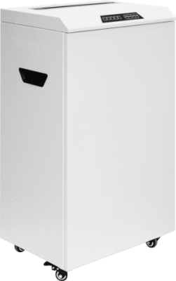 Шредер Heleos УА118-4 белый (секр.P-4) фрагменты 34лист. 118лтр. скрепки скобы пл.карты CD