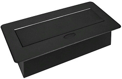 Сетевой разветвитель Premier PX/BL-HOR-2R-2USB-BLK 1.8м (2 розетки) черный (коробка)