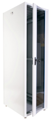 Шкаф коммутационный ЦМО (ШТК-Э-42.6.6-13АА) напольный 42U 600x600мм пер.дв.стекл металл 2 бок.пан. направл.под закл.гайки 710кг серый 515мм 77кг 180град. 1987мм IP20 сталь