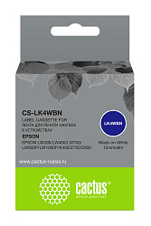 Картридж ленточный Cactus CS-LK4WBN LK-4WBN черный на белом 12x9 для Epson LW300/LW400/LW700/LW600P/LW1000P/K400/Z700/Z900