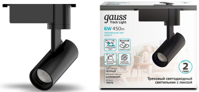 Светильник Gauss TR076 4000K цв.св.:белый нейтральный черный