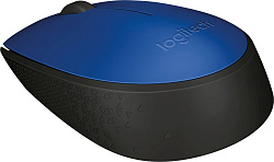 Мышь Logitech M171 синий/черный оптическая 1000dpi беспров. USB для ноутбука 2but (910-004640)