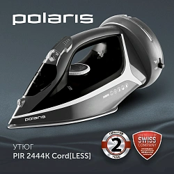 Утюг беспроводной Polaris PIR 2444K Cord[LESS] 2400Вт черный/серебристый