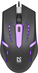 Мышь Defender Hit MB-601 черный оптическая 1200dpi USB 3but (52601)