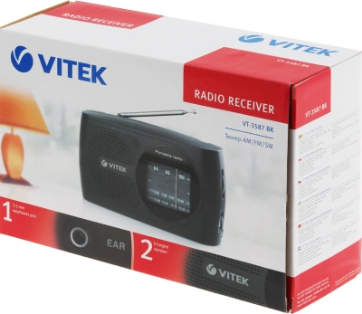 Радиоприемник настольный Vitek VT-3587 черный