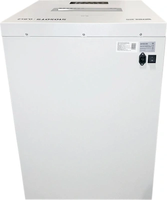 Шредер Office Kit S1050TS 0,8x2 белый (секр.P-7) фрагменты 7лист. 105лтр. скобы пл.карты CD