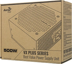 Блок питания Aerocool ATX 500W VX PLUS 500W (20+4pin) 120mm fan 3xSATA RTL