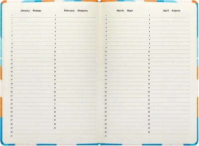 Ежедневник Deli COLORING CN148 A5 обложка картон 136стр. розовый/голубой