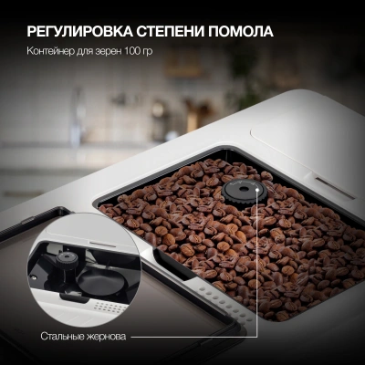 Кофемашина Hyundai HAM-4400 1350Вт белый/черный