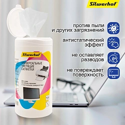 Салфетки Silwerhof 671213 универсальные туба 100шт влажных