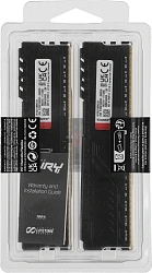 Память DDR4 2x32Gb 3600MHz Kingston KF436C18BBK2/64 Fury Beast Black RTL Gaming PC4-28800 CL18 DIMM 288-pin 1.35В dual rank с радиатором Ret