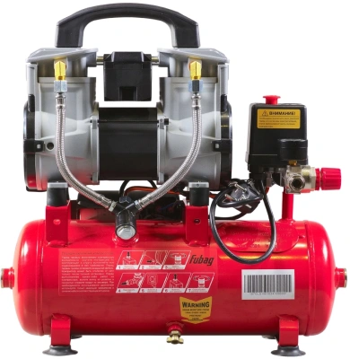 Компрессор поршневой Fubag OLS 190/10 CM1.6 безмасляный 190л/мин 10л 1200Вт красный/черный