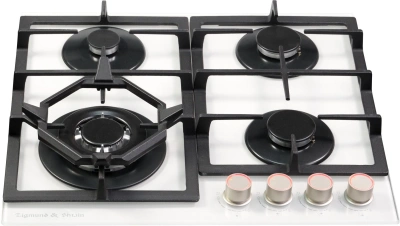 Газовая варочная поверхность Zigmund & Shtain Hi-tech MN 199.61 W стекло белое