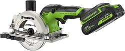 Циркулярная пила (дисковая) Greenworks G24MCS (ручная) D диска.:120мм (1501207CUA)