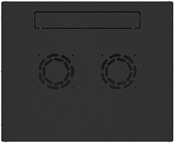 Шкаф коммутационный NTSS Lime (NTSS-WL6U5545GS-BL) настенный 6U 550x450мм пер.дв.стекл несъемн.бок.пан. 30кг черный 370мм 9.6кг 110град. 370мм IP20 сталь