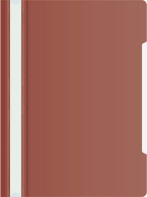 Папка-скоросшиватель Бюрократ -PS20BROWN A4 прозрач.верх.лист пластик коричневый 0.12/0.16