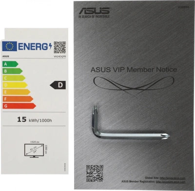 Монитор Asus 23.8" VA24DQFR черный IPS LED 16:9 HDMI M/M матовая 250cd 178гр/178гр 1920x1080 100Hz VGA DP FHD 3.56кг