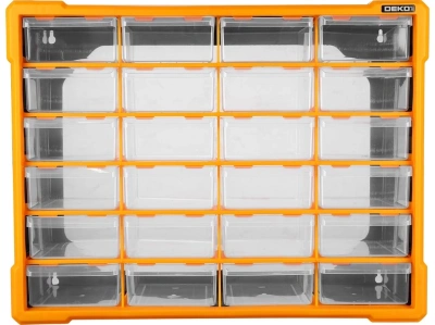 Ящик для инструментов Deko Smart box 24 24отд. оранжевый/черный (085-3005)