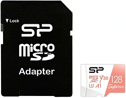 Флеш карта microSDXC 128GB Silicon Power SP128GBSTXDV3V20SP Superior + adapter