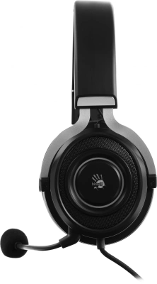 Наушники с микрофоном A4Tech Bloody G535P черный/серебристый 2м мониторные оголовье (G535P 4PIN+USB/BLACK+SILVER)
