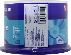 Диск CD-R Verbatim 700Mb 52x Cake Box (50шт) (43351)