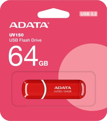 Флеш Диск A-Data 64Gb DashDrive UV150 AUV150-64G-RRD USB3.0 красный