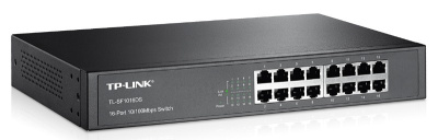 Коммутатор TP-Link TL-SF1016DS (L2) 16x100Мбит/с неуправляемый