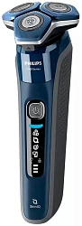 Бритва роторная Philips Series 7000 S7885/50 реж.эл.:3 питан.:аккум. черный/синий