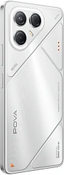 Смартфон Tecno Pova 7 5G 128Gb 8Gb серебристый моноблок 3G 4G 2Sim 6.78" 1080x2460 Android 15 50Mpix 802.11 a/b/g/n/ac/ax NFC GPS GSM900/1800 Protect microSD max1024Gb