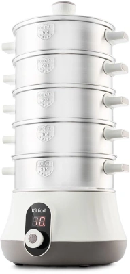 Пароварка Kitfort КТ-2035 5ярус. 600Вт серебристый