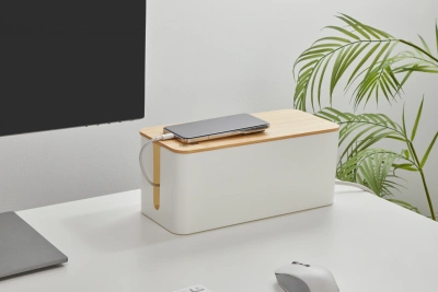 Органайзер Cactus CS-BOX-WH белый/бамбук