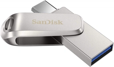Флеш Диск Sandisk 32GB Ultra Dual Drive Luxe SDDDC4-032G-G46 USB3.0 серебристый