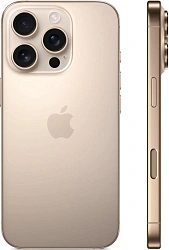 Смартфон Apple A3293 iPhone 16 Pro 256Gb бежевый титан моноблок 3G 4G 1Sim 6.3" 1206x2622 iOS 18 48Mpix 802.11 a/b/g/n/ac/ax/be NFC GPS Protect