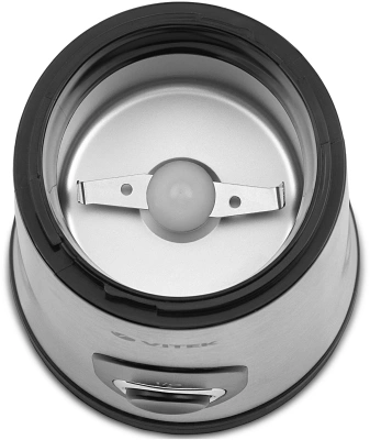 Кофемолка Vitek VT-1546 150Вт сист.помол.:ротац.нож вместим.:50гр серебристый