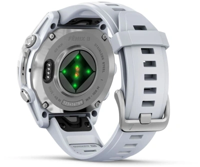 Смарт-часы Garmin Fenix 8 43мм 1.3" AMOLED корп.серебристый рем.белый разм.брасл.:108-182мм (010-02903-00)