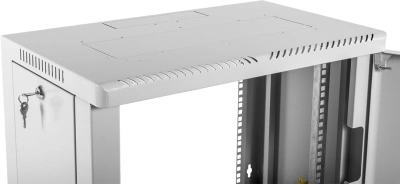 Шкаф коммутационный ЦМО (ШРН-9.500.1) настенный 9U 600x529мм пер.дв.металл 200кг серый 470мм 180град.