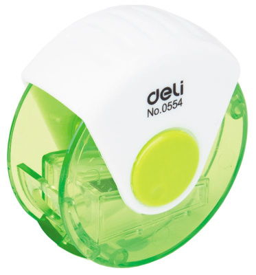 Точилка для карандашей ручная Deli E0554 1 отверстие пластик ассорти европодвес